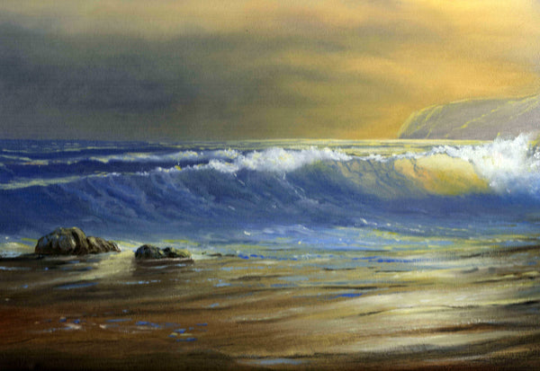 Original Oil Painting Titled   Golden Sunset