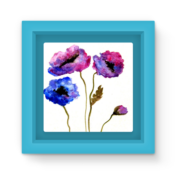 Magnet Frame  Titled ( Purple Bloom  )