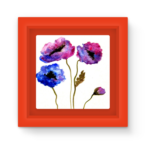 Magnet Frame  Titled ( Purple Bloom  )