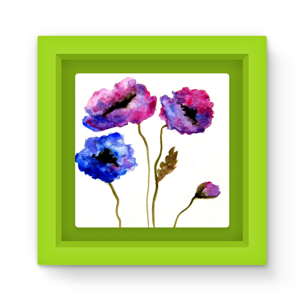 Magnet Frame  Titled ( Purple Bloom  )